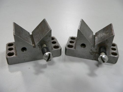 Steel Precision Machinist V-Blocks Lot of (2) 2.875&#034; x 1.375&#034; x 1.688&#034;