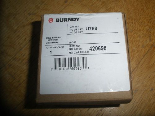 BURNDY U788 INDEX 788 U-DIE CRIMPING DIE 15 TON STAINLESS STEEL