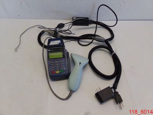 USED VeriFone OMNI 5100 9Vx510 Credit Card Terminal W/ Bar Code Reader Scanner