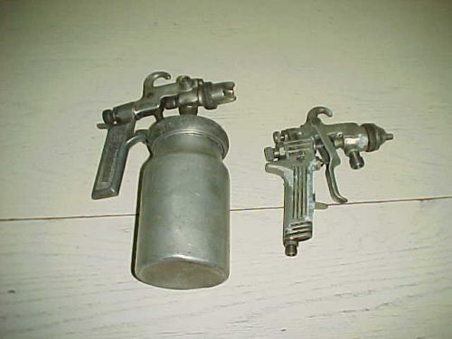 Vintage Bink Model 62 and DeVilbiss Type A Paint Spray Guns Tank USA