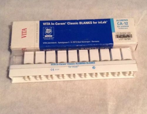 NEW LOT  VITA IN-CERAM ALUMINA CA-12 F/CROWNS - 10 BLOCKS