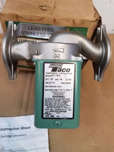 Taco 007-SF5 Cartridge Circulator Stainless Steel New