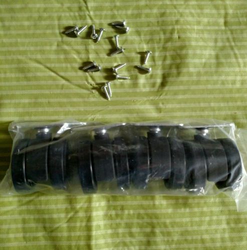 Set of 4 plastic wheels or castors w/ screws