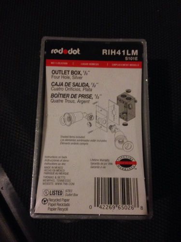 (1) Red Dot RIH41LM Four Hole Box 1/2&#034; &amp; (1) Red Dot IH3-2 Three Hole Box 3/4&#034;