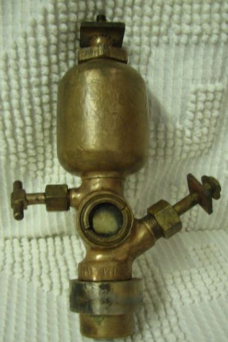Antique brass william valve co cin o drip oiler hit miss steam &#034;wonder&#034; for sale