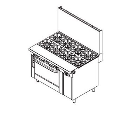 Southbend P48N-BBBB Platinum Heavy Duty Range Gas 48&#034; modular (8) Open Burners