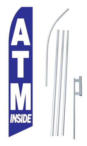 Atm inside flag swooper feather sign banner 15ft kit made in usa (1) for sale