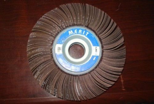 MERIT Flap Wheels, 120 Grit, 6000 Maximum RPM, 6&#034; x 1&#034; x 1&#034;, QTY 5 |GN1| RL