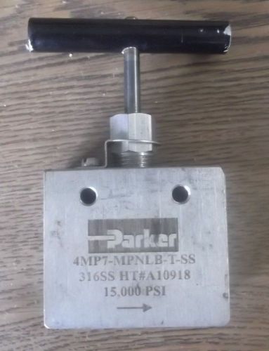 Parker MPN Series Needle Valve Model 4MP7-MPNLB-T-SS 15,000 PSI