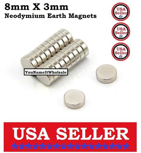 40) Neodymium Magnets 8mm x 3mm N50 Super Strong Magnets DIY Craft Projects