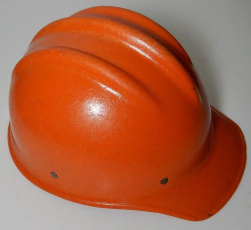 Vintage orange bullard 502 fiberglass hard hat ironworker for sale