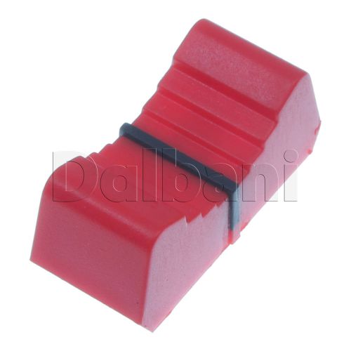 6pcs @$3 HJ-201 New Mixer Fader Slider Knob Red with Black Stripe 8 mm Standard