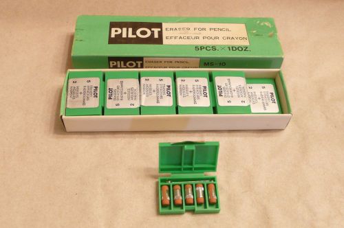 60 Pilot MS10 Eraser Refills For Mechanical Pencils Twelve 5 Packs Made in Japan