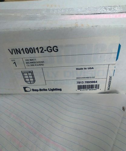 Day-Brite Lighting VIN100I12-GG 100 Watt Incandescent Glass Globe W/ Guard New