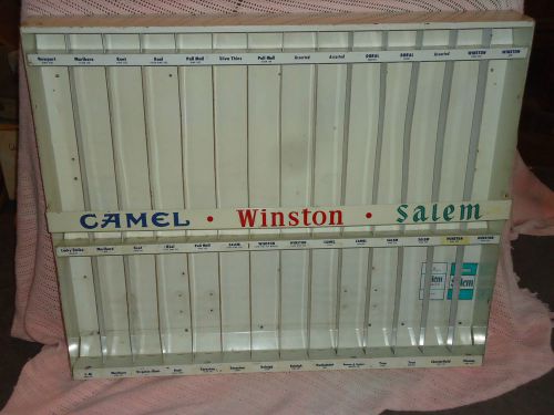 VINTAGE CIGARETTE DISPLAY METAL SHELF CAMEL WINSTON SALEM 1970&#039;S STORE RACK