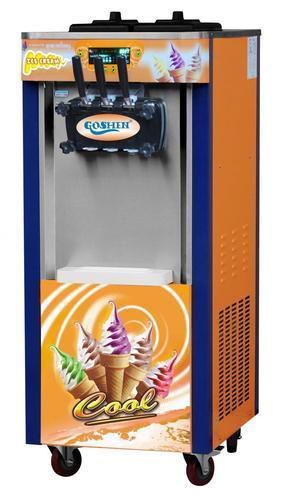 Brand New 3 Head Soft Ice Cream Machine Single Phase 110v 60hz Free Sea Shipping