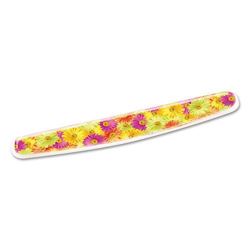 &#034;3M Fun Design Clear Gel Keyboard Wrist Rest, Daisy Design&#034;