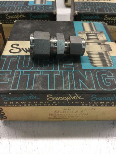 Nib - (box of 25) swagelok reducing union ss-810-6-6, 1-2&#034; tube x 3/8&#034; tube for sale