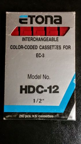 ETONA HDC-12 INTERCHANGABLE RED COLOR CODED CASSETTES FOR EC-3 - REFILLS