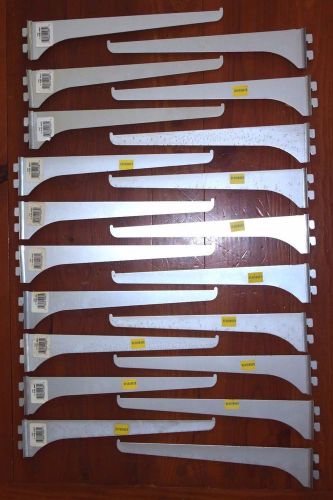 Lot of 20 12&#034; Shelf Brackets Shelving Display Single Track Retail Free Shipping!