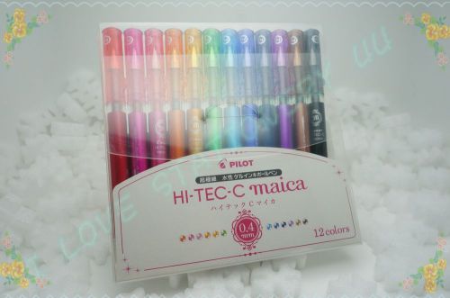 PILOT PEN HI-TEC-C maica LHM-180C4-12C 12 PENS SET GEL PEN 0.4MM WIDTH