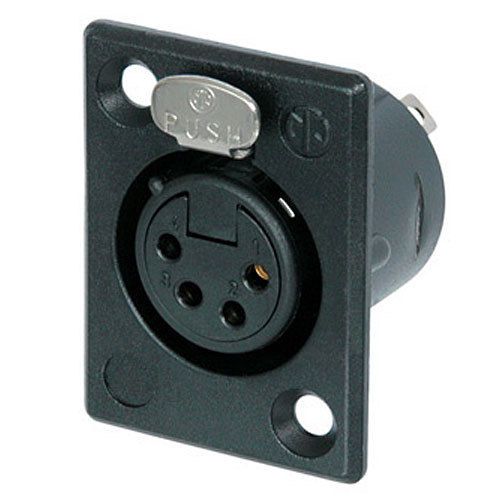 89F140 Neutrik NC4FP-B-1 Connector, XLR, Jack, 4Pos