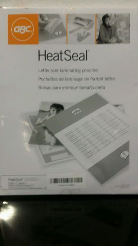 GBC HeatSeal Laminating Pouches. 3ML letter size,  qty 100