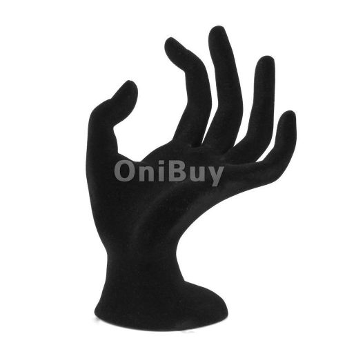 Black velvet ok hand ring jewelry display holder stand shop for sale