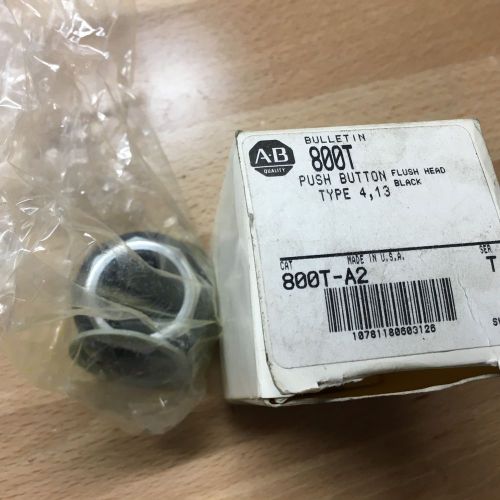 *New* Allen Bradley 800T-A2 Black Flush Head Pushbutton