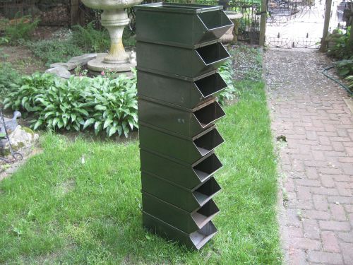 Vintage Industrial #2 Stackbin 9 Bins Metal Storage Old Hardware Store Steampunk