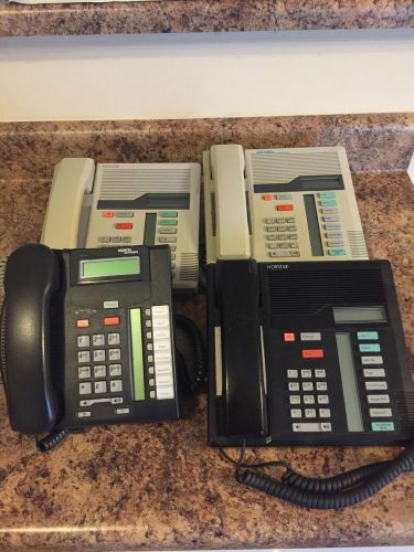 LOT OF FOUR OFFICE PHONES MODEL7208 NORTSTAR NORTEL MERIDIAN WORKING