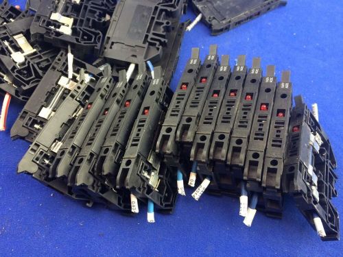 LOT OF 27 ALLEN BRADLEY 1492-H FUSED TERMINAL BLOCKS W/ (3) 1492-N37 DIVIDERS