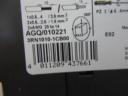 SIEMENS,P/N3RN1010-1CB00, MOTOR PROTECTION RELAYS