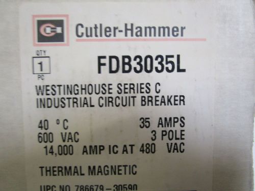CUTLER-HAMMER 35AMPS CIRCUIT BREAKER FDB3035L *NEW IN BOX*