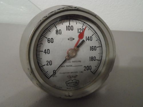 WEKSLER INSTRUMENTS PRESSURE GAUGE  4&#034; DIAMETER PHOSPHOR BRONZE TUBE