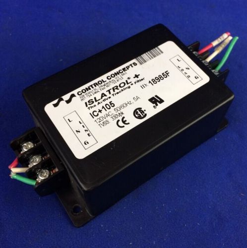 CONTROL CONCEPTS IC+105  ISLATROL + ACTIVE TRACKING FILTER 120VAC 5A