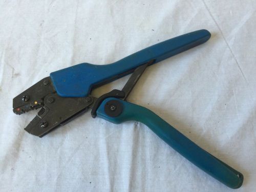 Thomas &amp; betts sta-kon erg-2001 ratcheting comfort grip terminal crimper for sale