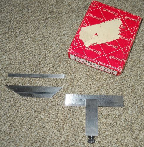 Starrett Double Steel Square &amp; Box 2 1/2&#034; Grad Bevel &amp; Narrow Blades