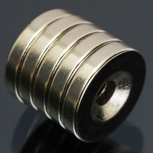 5pcs n50 15x3mm countersunk ring magnets 4mm neodymium hole rare earth magnets for sale
