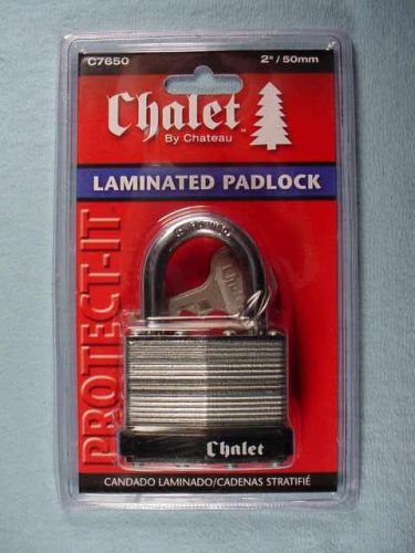 Chateau Laminated Padlock, 2&#034; # C7650 Brand New, 2 Keys