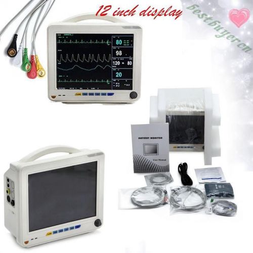 12&#034; tft display icu ccu 6-parameter patient monitor,ce proved,printer optionalpp for sale