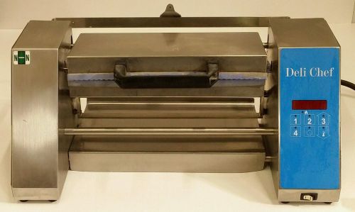 DELI CHEF PANINI GRILL MODEL# A-1 SANDWICH MAKER/MACHINE GROOVED PLATES 230V