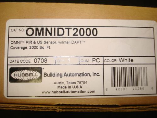 HUBBELL OMNIDT2000RP ULTRASONIC AND PIR CEILING SENSOR