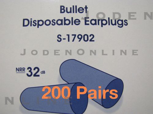 200 Pair - Disposable Memory Foam Ear Plugs Protection NRR 32 Decibels - Orange