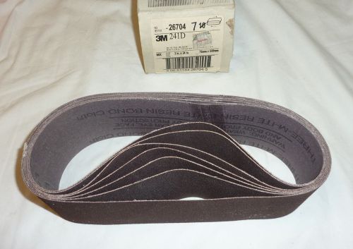 (7) 3M 26704 241D 3&#034; x 24&#034; Coated Abrasive Cloth Belts Three-M-Ite 80X NEW!