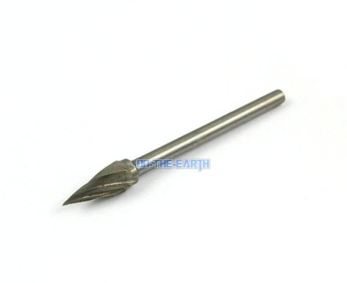 3 Pcs 3mm Shank Tungsten Carbide Burr Rotary Cutter File Single Cut (NO.9)