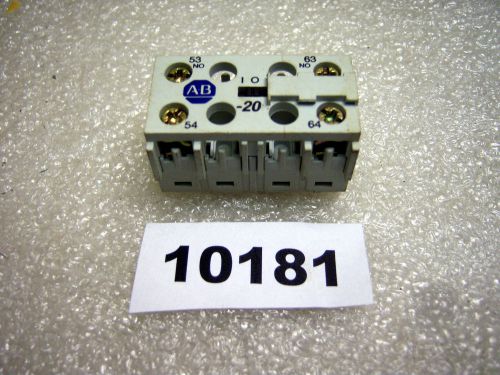 (10181) Allen Bradley 195-MA20 Auxiliary Contact Block