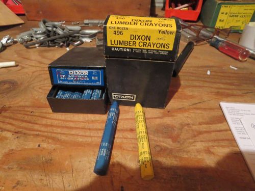 Dixon lumber crayons blue and yellow lot of 14 for sale