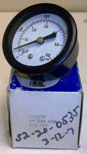 Marsh General Service Gauge 0-60 PSI 0-400 kPa 2&#034; 1/8&#034; NPT J2446 C10055 NIB