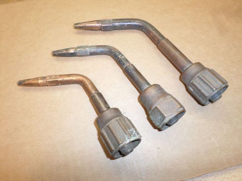 Victor Type 1 Torch Head Tip Set 0 2 3 Oxygen Acetylene Cutting Welding Vintage?